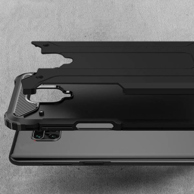   Силиконов гръб ТПУ Hybrid Armor Deffender за Xiaomi Redmi Note 9S / Xiaomi Redmi Note 9 Pro черен